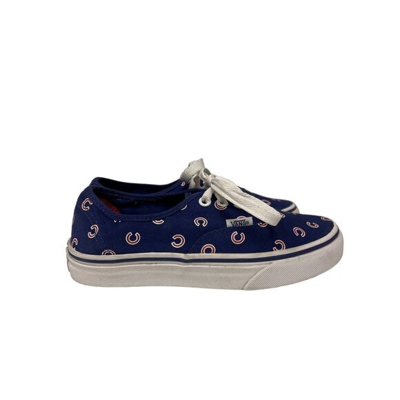 Vans Authentic Chicago Cubs Blue Red MLB Low Shaft Sneakers Men's 4 Women's 5.5 - Picture 1 of 9